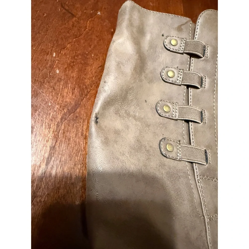 Cliffs by White Mountain Francie Taupe Slouchy Tall Boots Womens 10M C23069